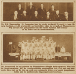 871194 Collage van 2 foto's betreffende de viering van het 20-jarig bestaan van het R.K. Slagersgilde 'St. Gregorius' ...
